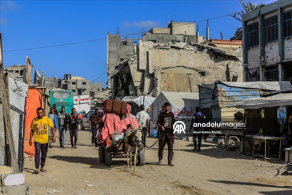 Палестинцы покидают восток Хан-Юнуса из-за угрозы израильской атаки