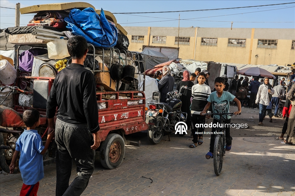 Палестинцы покидают восток Хан-Юнуса из-за угрозы израильской атаки