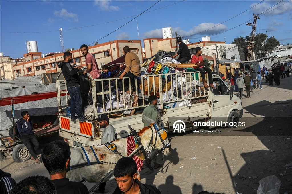 Палестинцы покидают восток Хан-Юнуса из-за угрозы израильской атаки