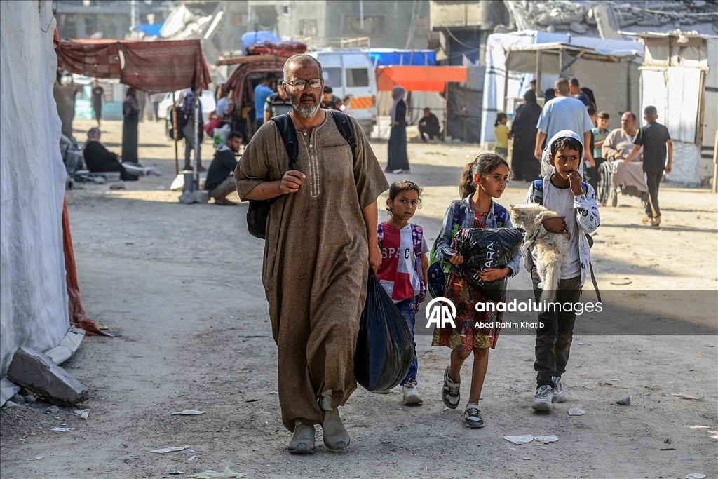 Палестинцы покидают восток Хан-Юнуса из-за угрозы израильской атаки