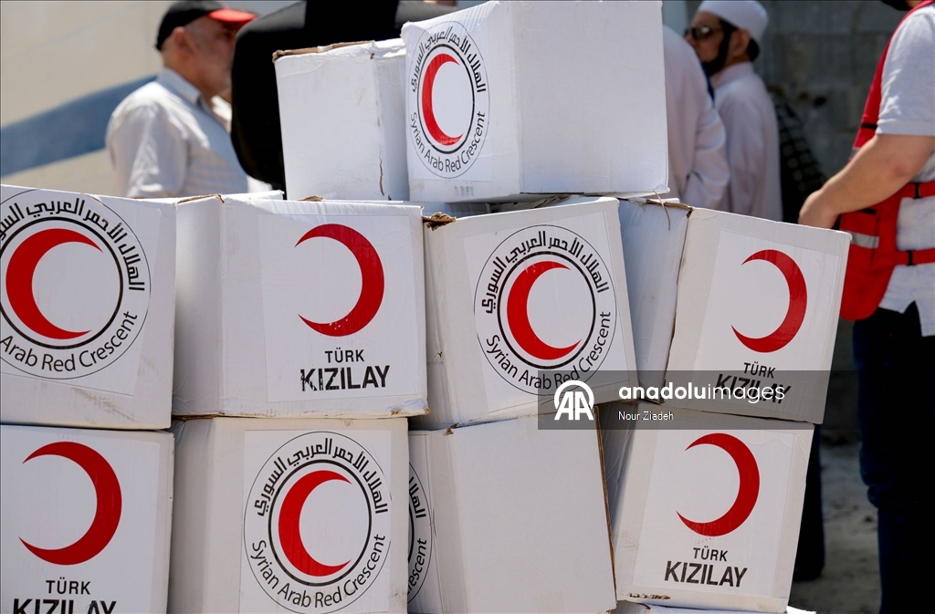 Türk Kızılayı, Şam’da 300 aileye gıda yardımı yaptı