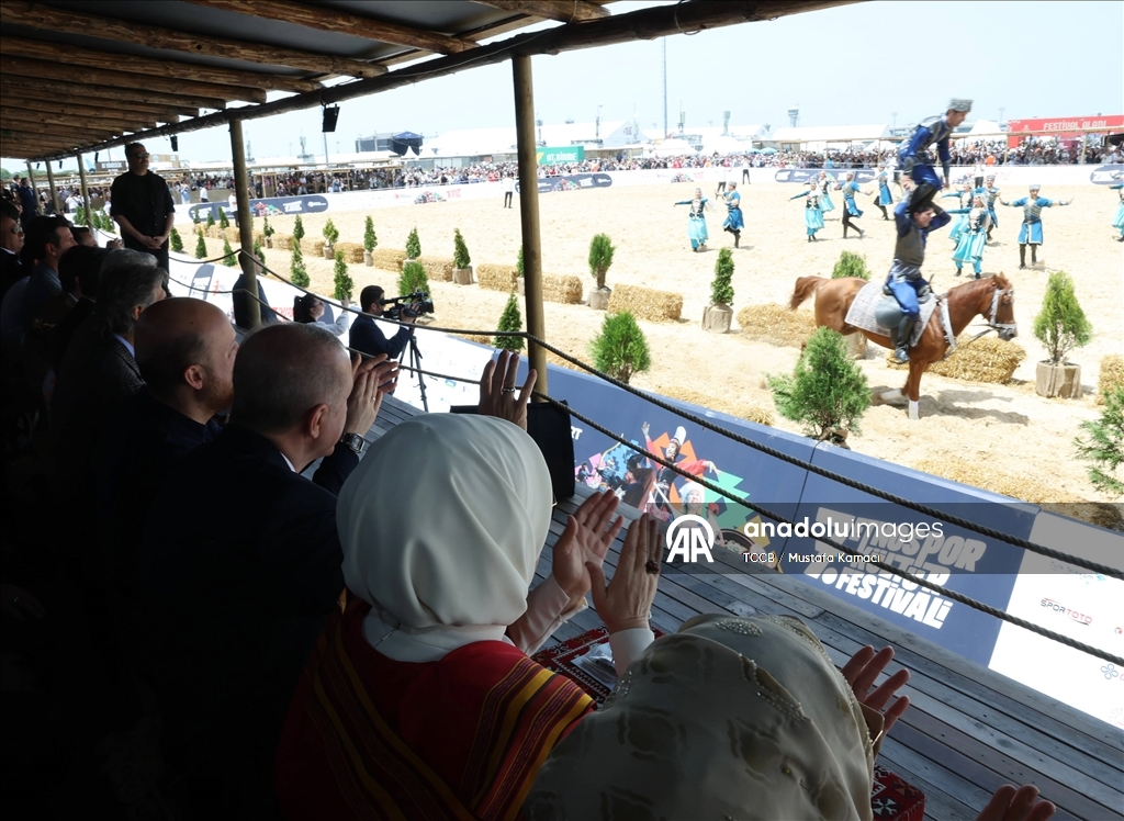 Cumhurbaşkanı Erdoğan, 7. Etnospor Kültür Festivali'ni ziyaret etti