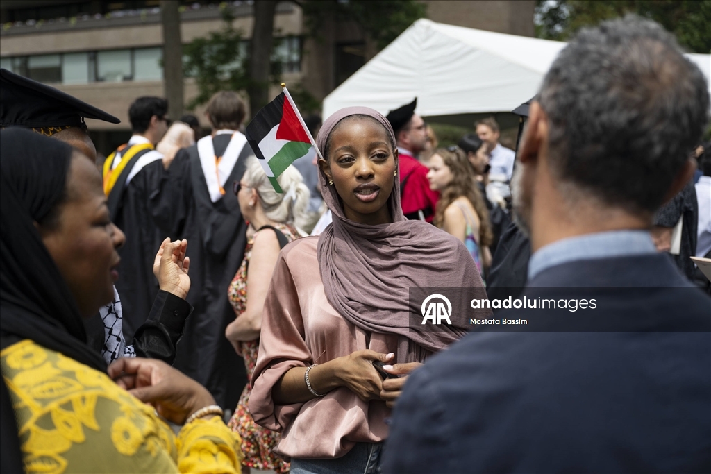 Princeton Üniversitesi mezuniyet töreninde Filistin'e destek