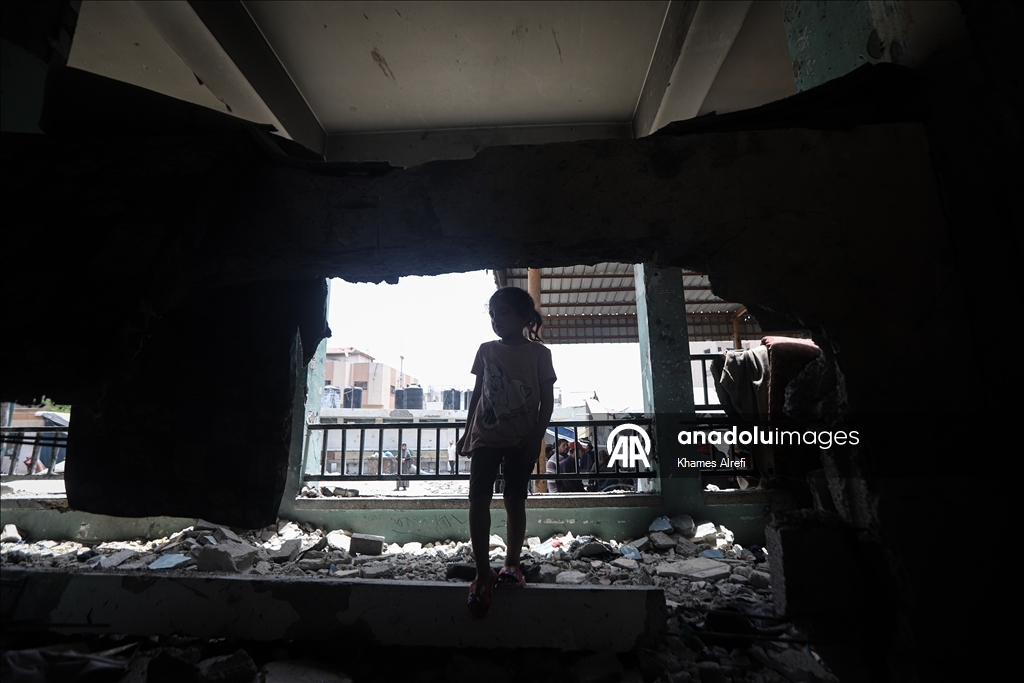A Palestinian girl miraculously rescued from the flames