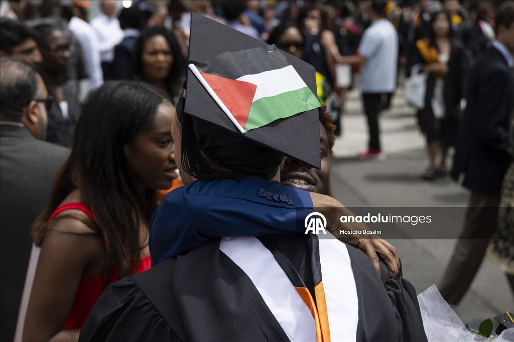 Princeton Üniversitesi mezuniyet töreninde Filistin'e destek