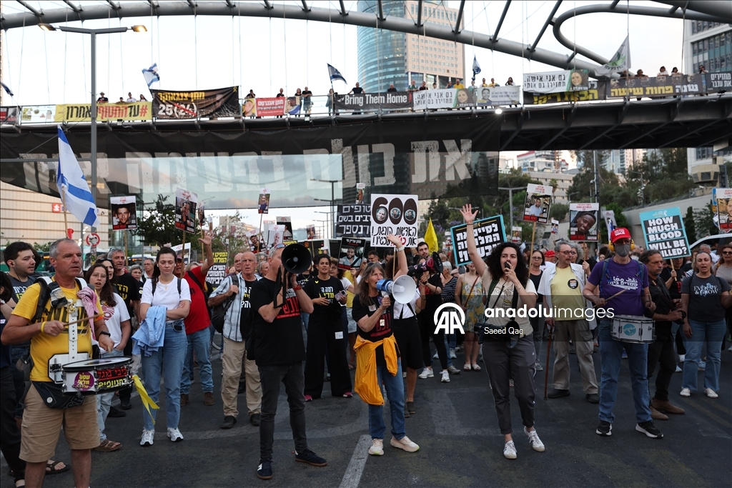İsrailli esir yakınlarından Tel Aviv’de takas ve ateşkes çağrısı