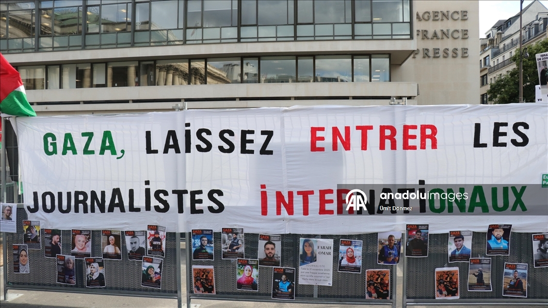 Paris’te Gazze protestosu