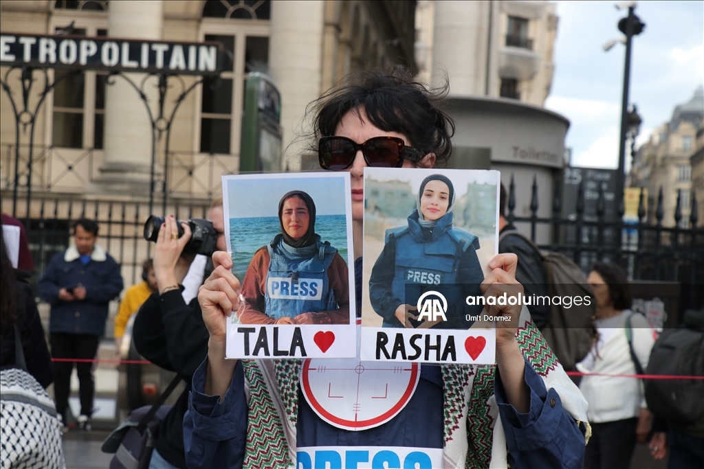 Paris’te Gazze protestosu
