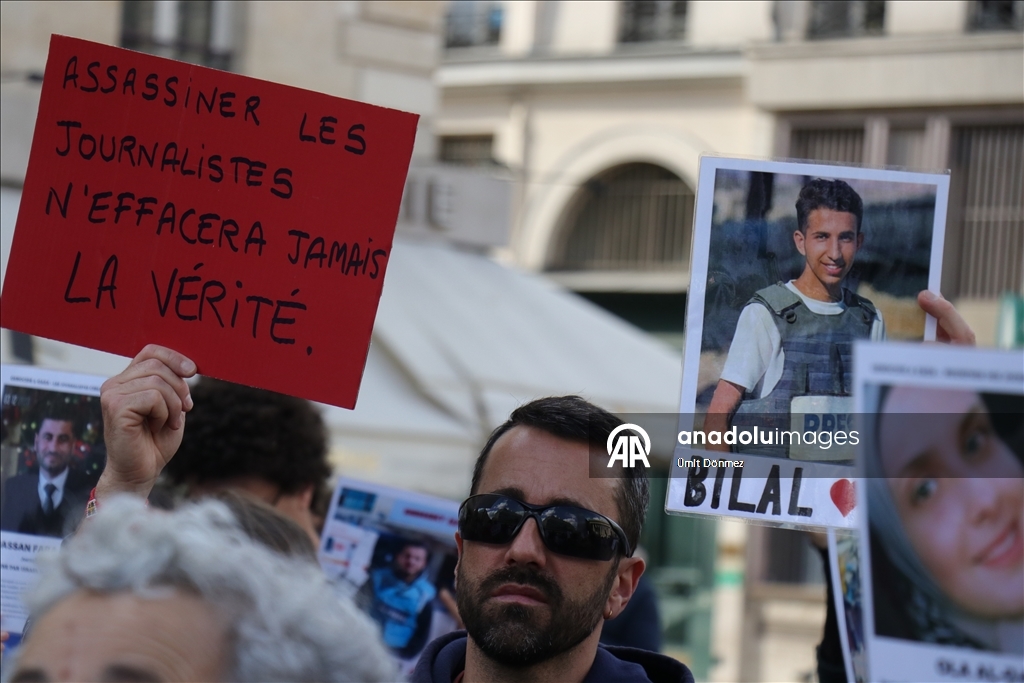 Paris’te Gazze protestosu