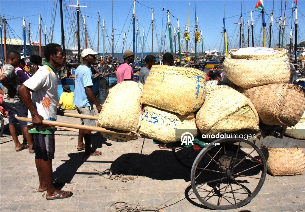 Madagaskar'ın kıyı kenti Mahajanga'da günlük yaşam