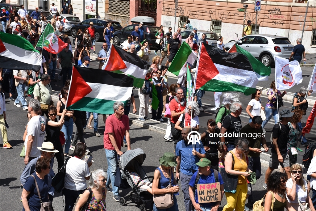 Итальянская оппозиция провела акцию против резни в Газе