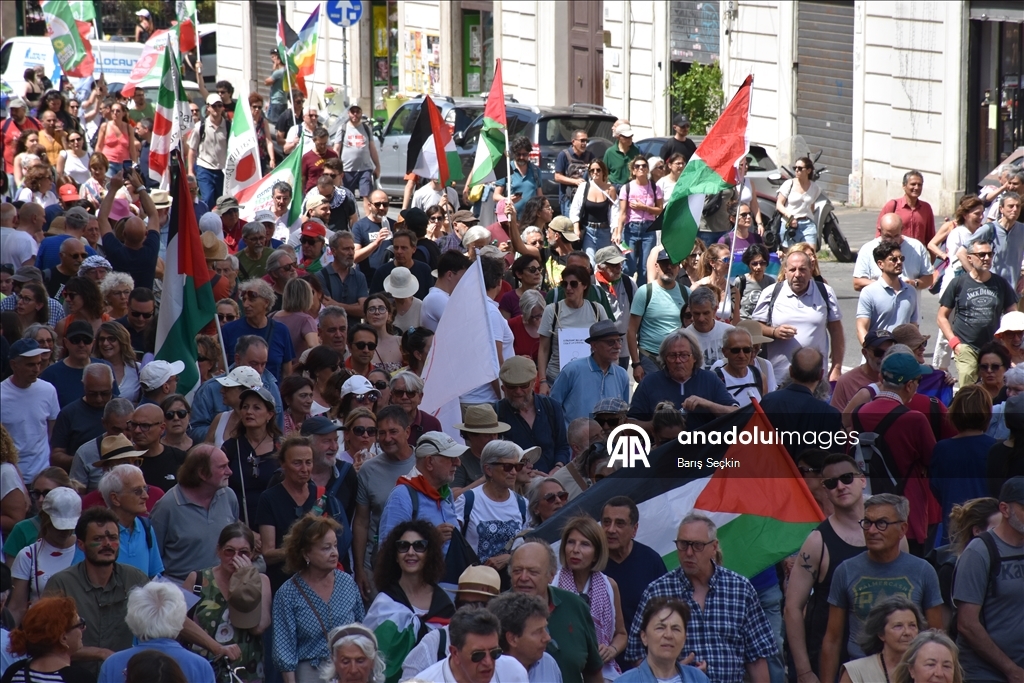 Итальянская оппозиция провела акцию против резни в Газе