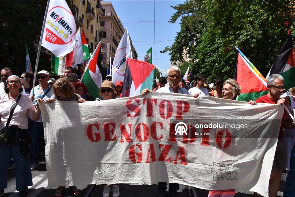 Итальянская оппозиция провела акцию против резни в Газе