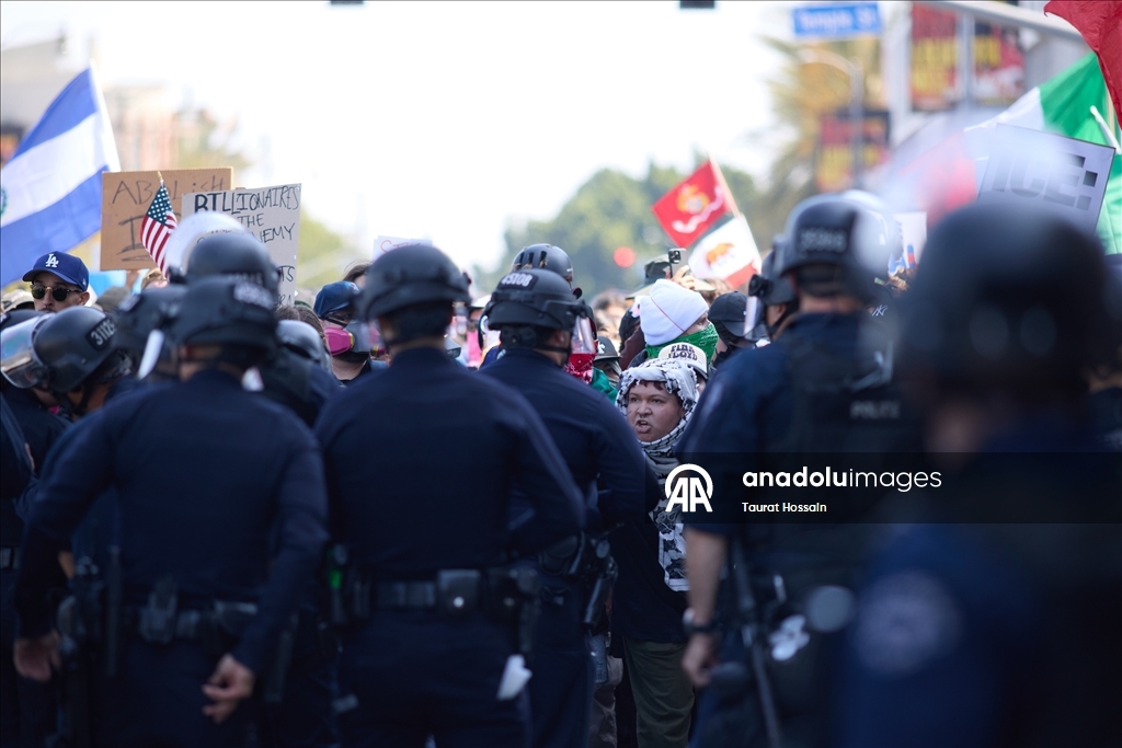 Los Angeles'taki sınır protestoları 3. gününde devam ediyor