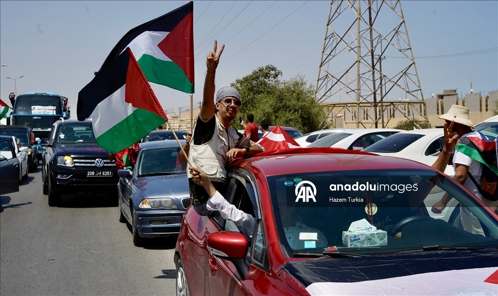 ليبيا.. قافلة "الصمود" المغاربية لكسر حصار غزة تقترب من طرابلس