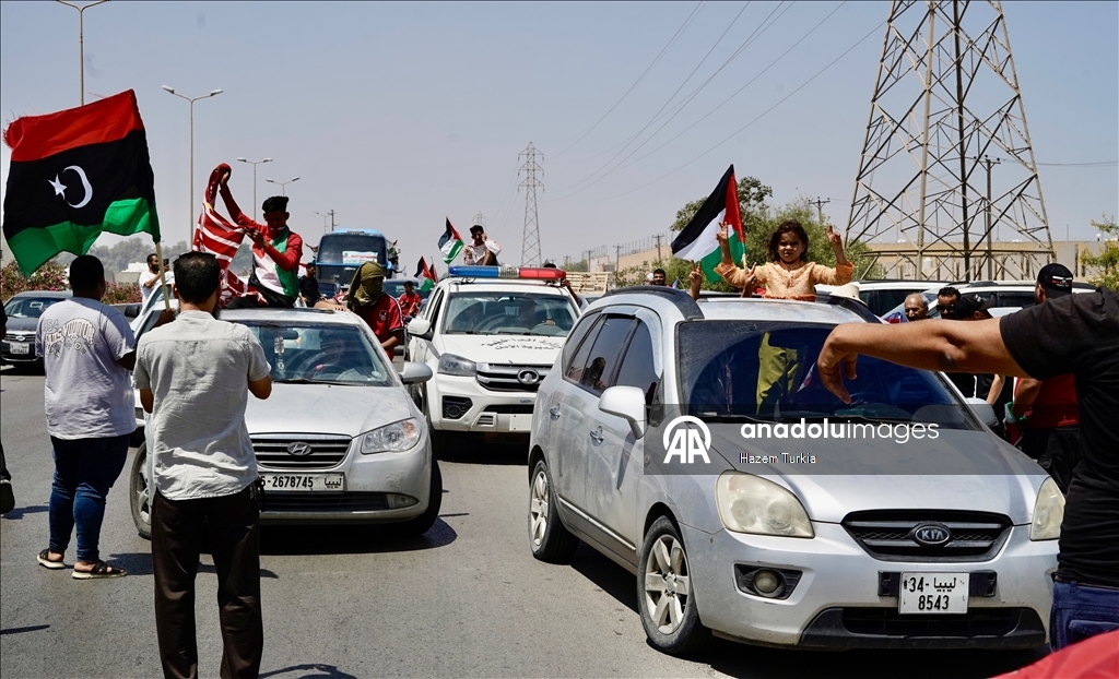 ليبيا.. قافلة "الصمود" المغاربية لكسر حصار غزة تقترب من طرابلس