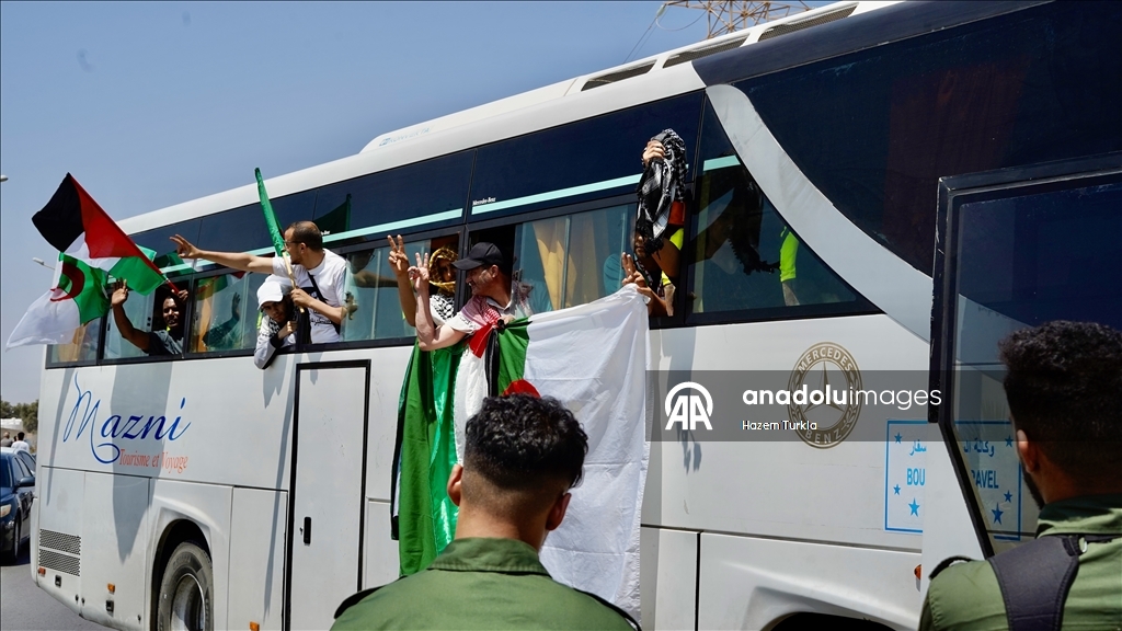 Gazze’ye doğru yola çıkan “Mağrib Direniş Konvoyu” Libya’daki ilk durağı Zaviye kentine ulaştı