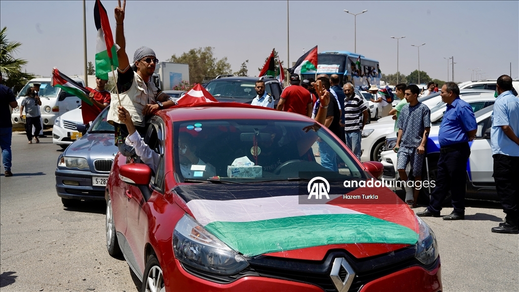 Gazze’ye doğru yola çıkan “Mağrib Direniş Konvoyu” Libya’daki ilk durağı Zaviye kentine ulaştı