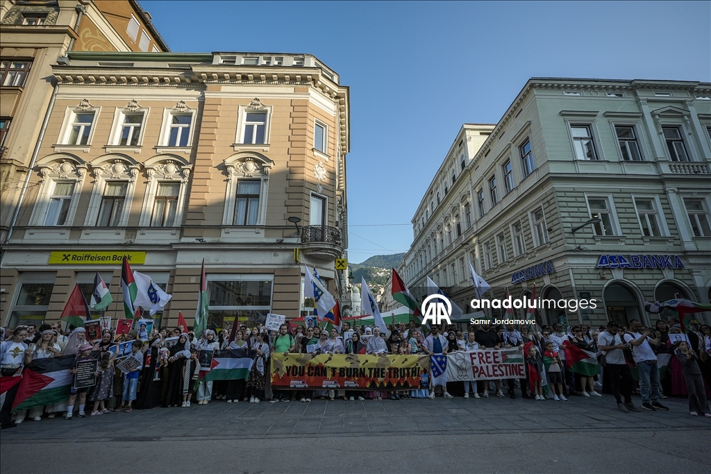 İsrail'in Gazze'deki saldırıları Bosna Hersek'te protesto edildi