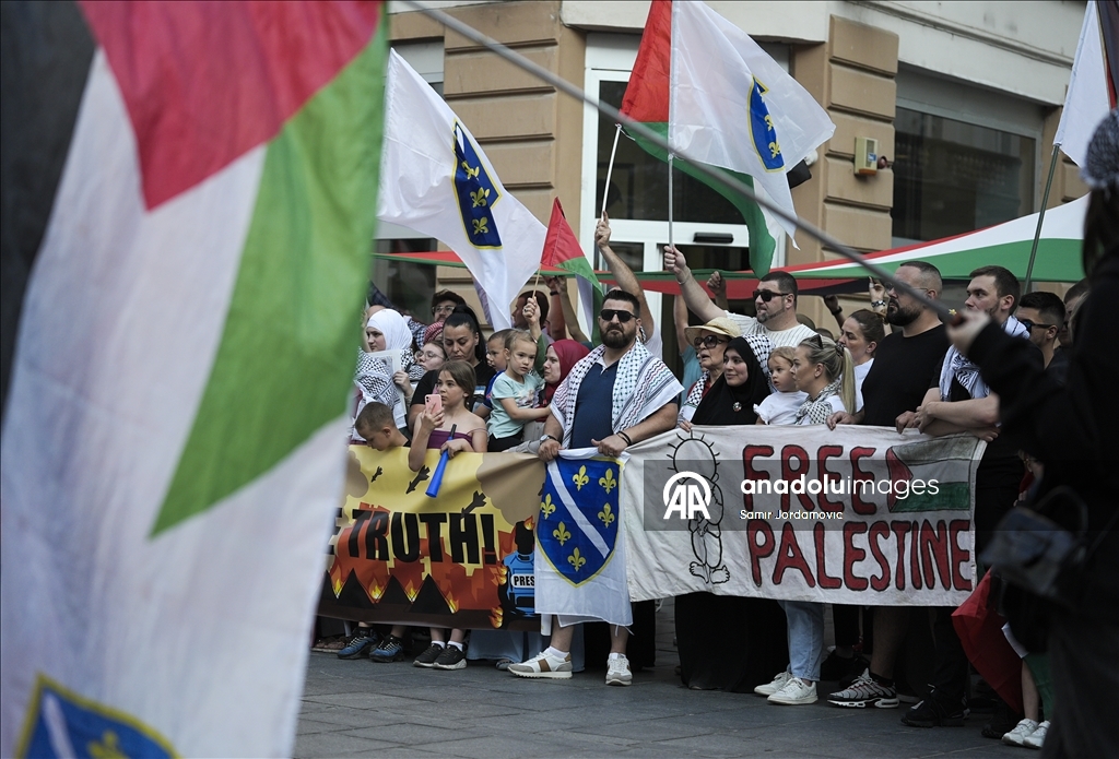 İsrail'in Gazze'deki saldırıları Bosna Hersek'te protesto edildi