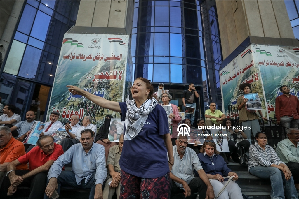 Kahire’de aktivistler, "Küresel Gazze Yürüyüşü"ne destek gösterisi düzenledi