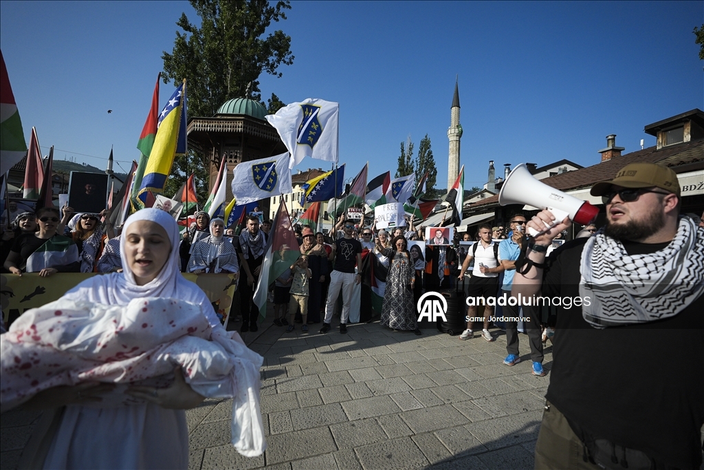 İsrail'in Gazze'deki saldırıları Bosna Hersek'te protesto edildi