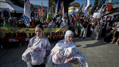 İsrail'in Gazze'deki saldırıları Bosna Hersek'te protesto edildi
