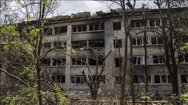 Rusya’nın Sloviansk’taki İHA saldırısının ardından okuldaki hasar görüntülendi