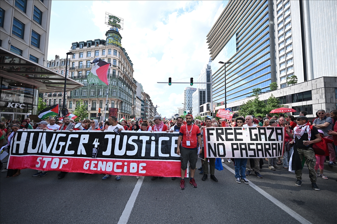Hiljade ljudi u Briselu tražilo sankcije protiv Izraela zbog genocida u Gazi