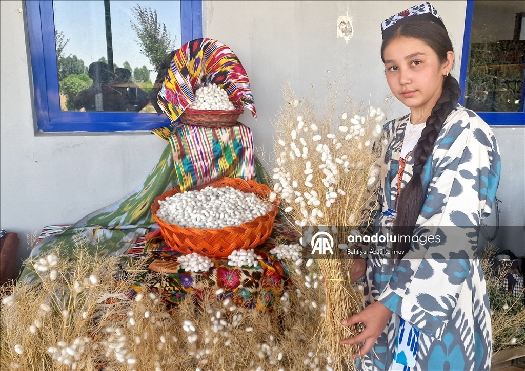 В Узбекистане домохозяйки получают доход, разводя шелкопрядов