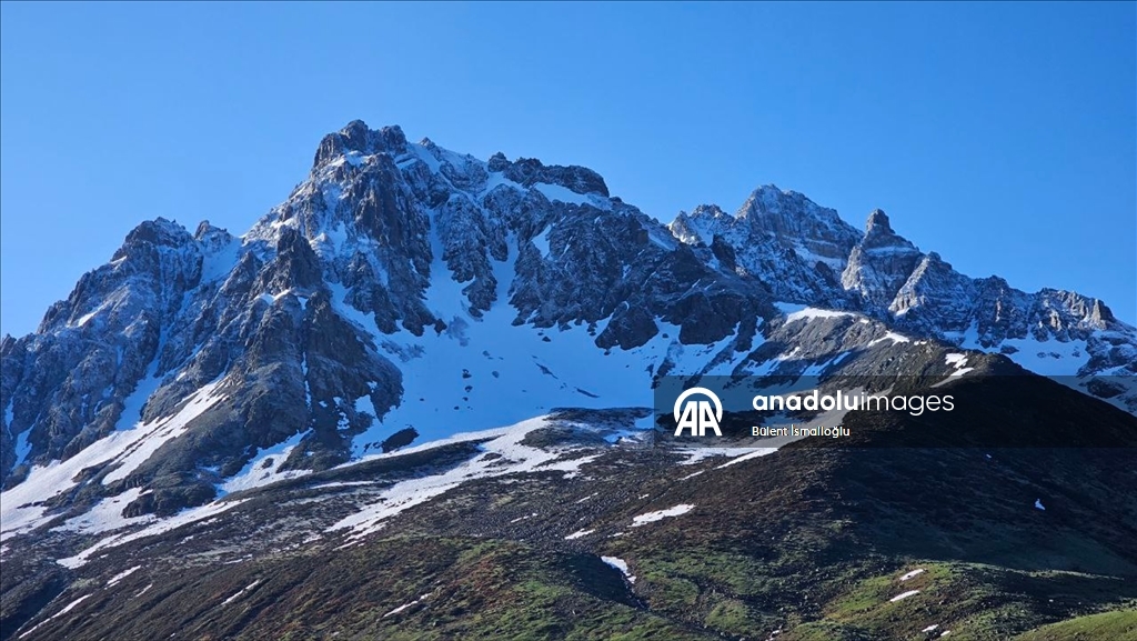 Rize'de bazı yaylaların yüksek kesimlerine kar yağdı 5