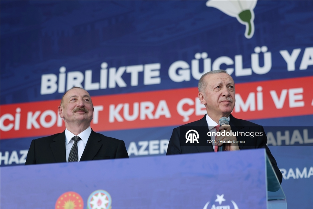 Cumhurbaşkanı Erdoğan ve Azerbaycan Cumhurbaşkanı Aliyev, Kahramanmaraş'ta