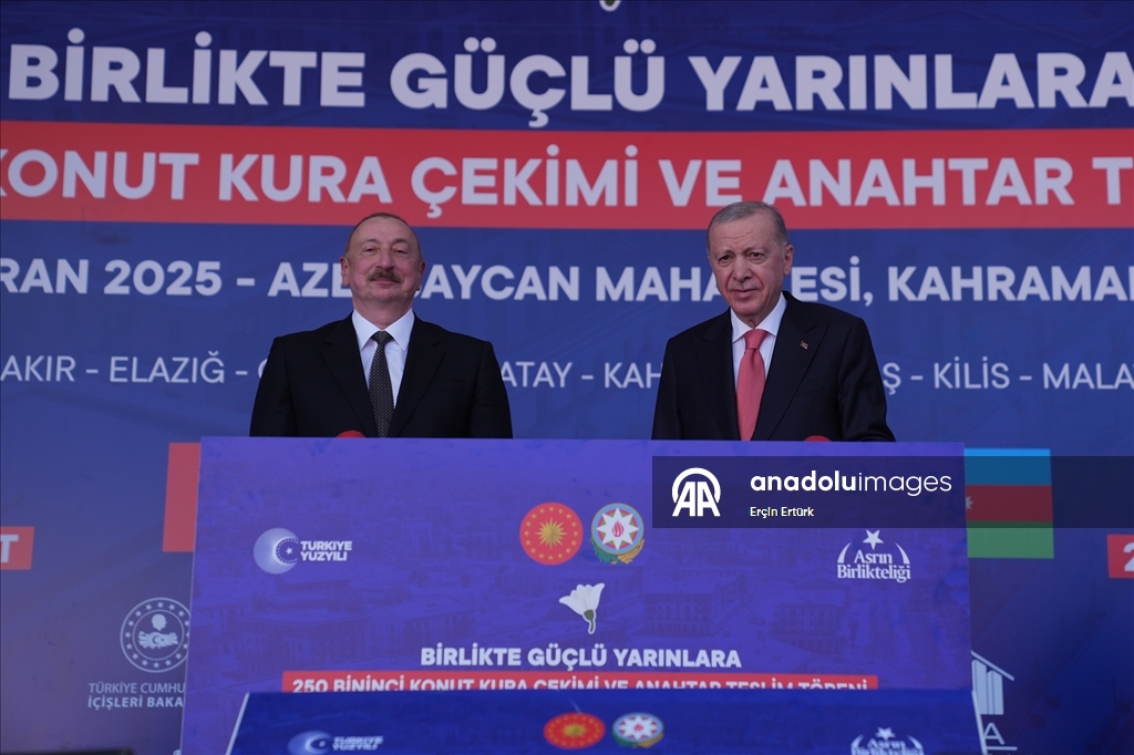 Cumhurbaşkanı Erdoğan ve Azerbaycan Cumhurbaşkanı Aliyev, Kahramanmaraş'ta