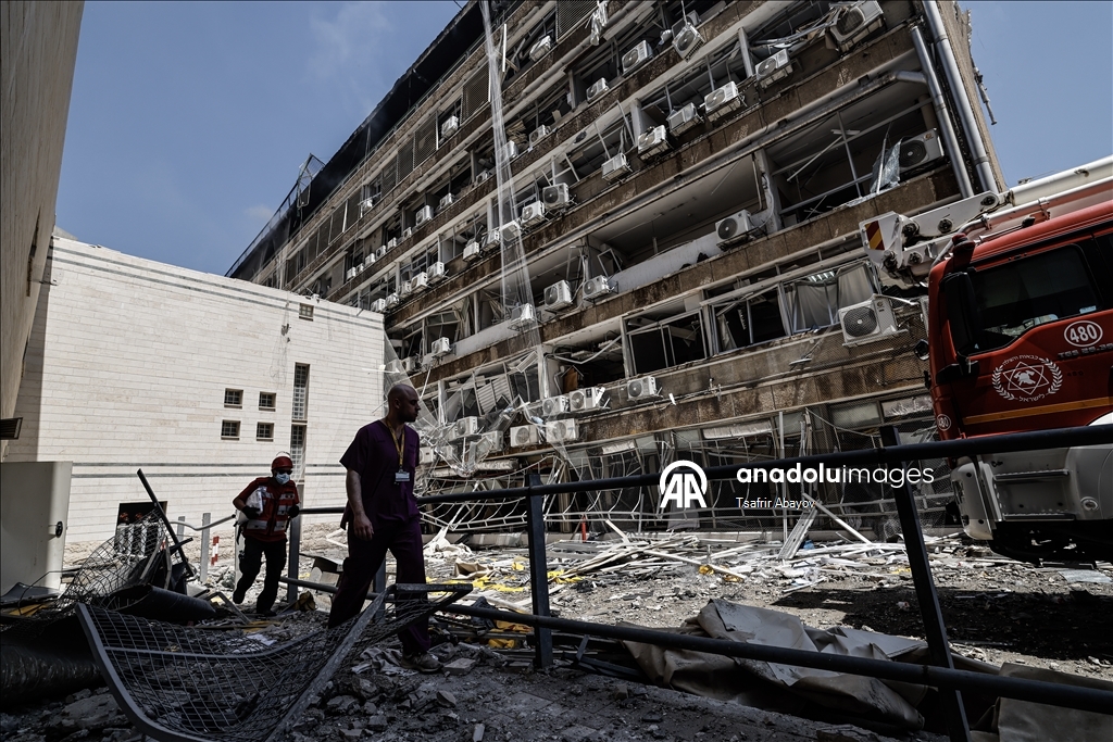 İran'dan atılan füzelerden biri Soroka Hastanesi'ne isabet etti