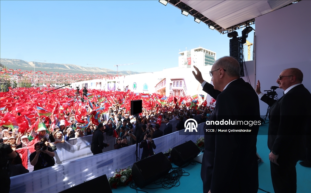 Cumhurbaşkanı Erdoğan ve Azerbaycan Cumhurbaşkanı Aliyev, Kahramanmaraş'ta