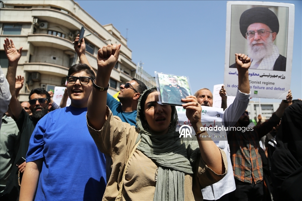 احتجاجات في مدن إيرانية ضد العدوان الإسرائيلي