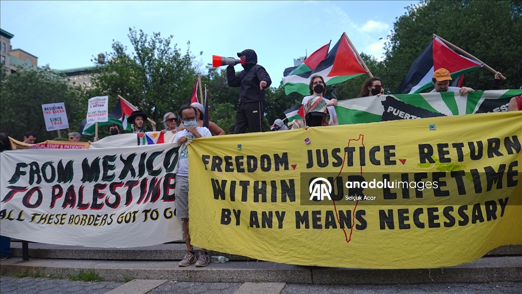 New York'ta İsrail'in Gazze ve İran'a yönelik saldırılarına karşı protesto yürüyüşü düzenlendi