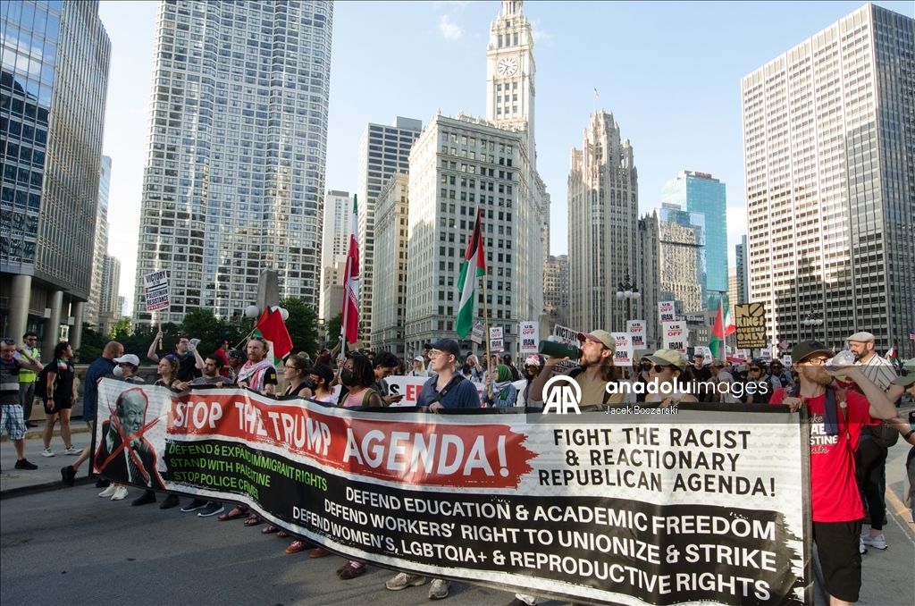 В Чикаго прошла акция в поддержку Палестины и Ирана