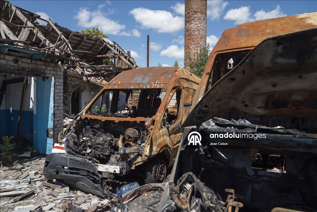 Ukrayna’da Rusya’nın saldırısı sonrası hasar meydana geldi