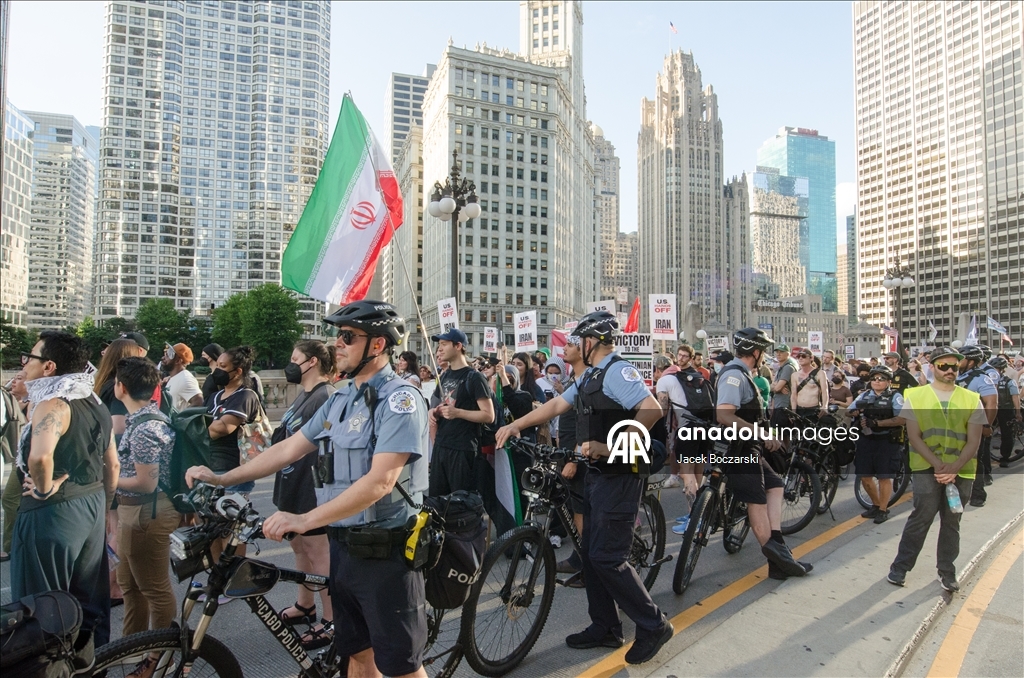 В Чикаго прошла акция в поддержку Палестины и Ирана