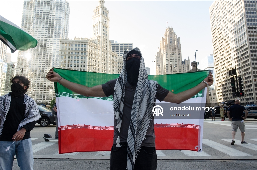 В Чикаго прошла акция в поддержку Палестины и Ирана