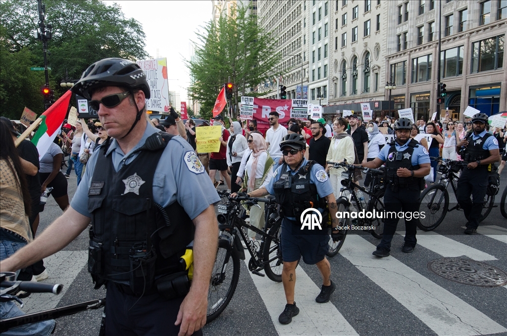 В Чикаго прошла акция в поддержку Палестины и Ирана