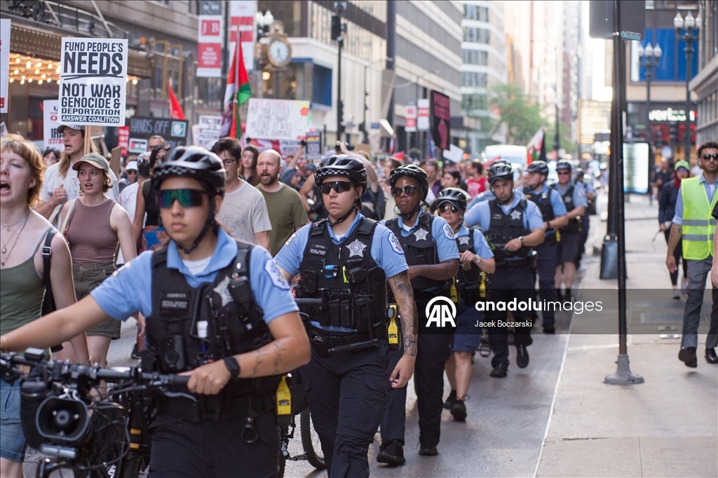 В Чикаго прошла акция в поддержку Палестины и Ирана