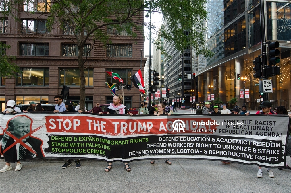 В Чикаго прошла акция в поддержку Палестины и Ирана