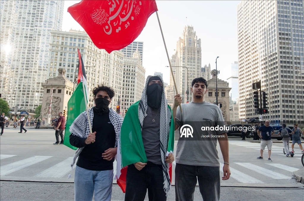 В Чикаго прошла акция в поддержку Палестины и Ирана