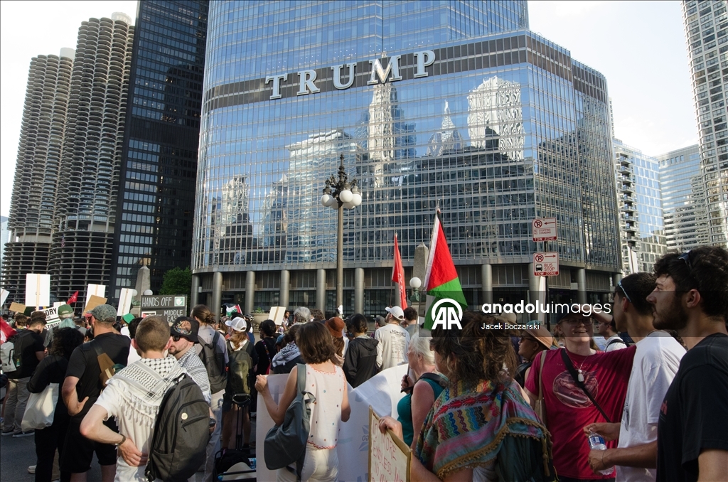 В Чикаго прошла акция в поддержку Палестины и Ирана