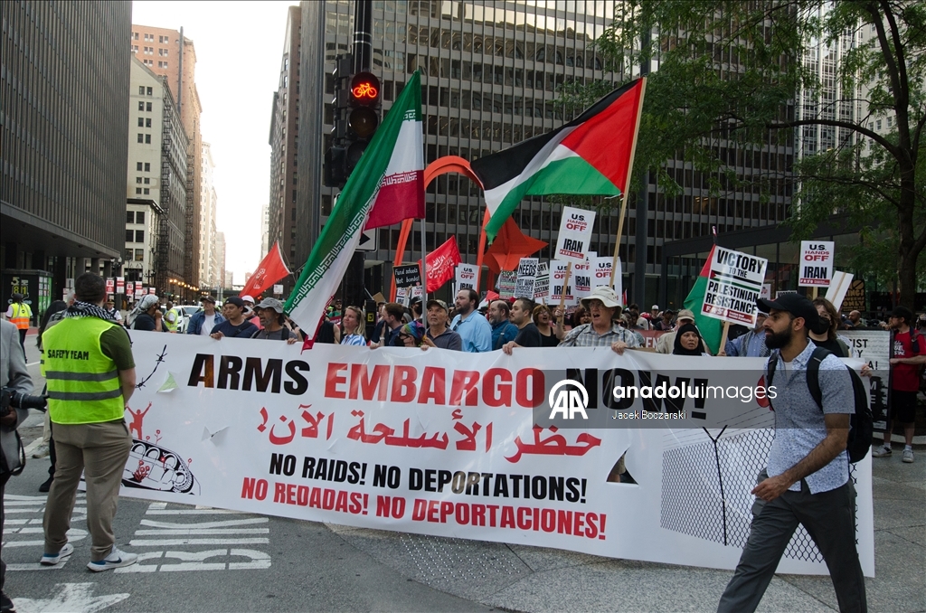 В Чикаго прошла акция в поддержку Палестины и Ирана