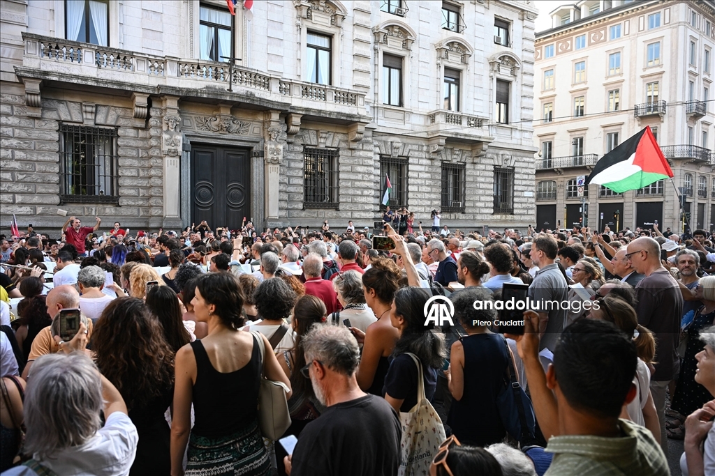 Milano'da Filistin'e müzikli destek gösterisi düzenlendi
