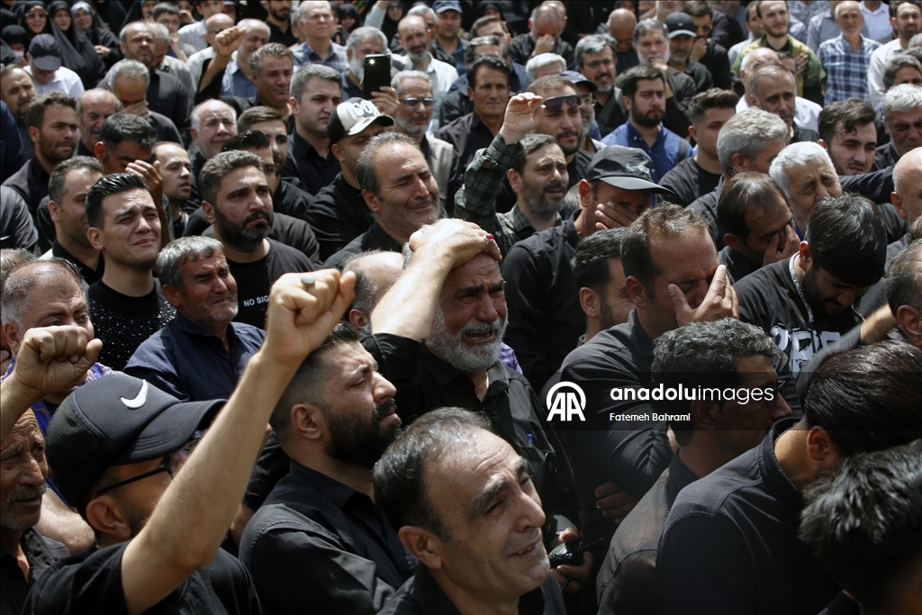 İsrail'in İran saldırısında hayatını kaybeden Devrim Muhafızları üyesinin cenaze töreni