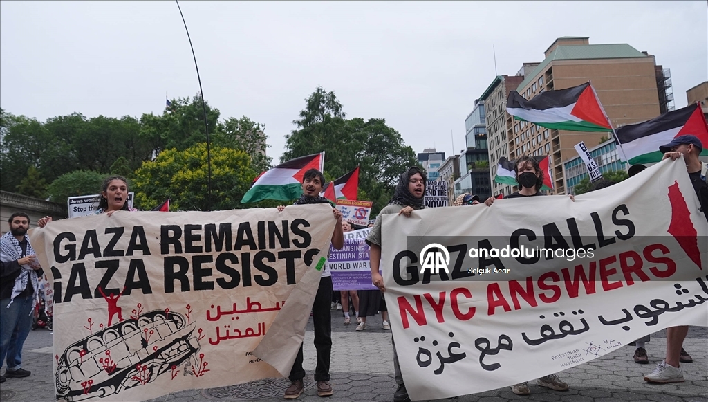New York’ta Filistin’e destek gösterisi düzenlendi 